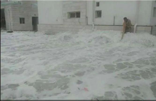 Las lluvias han provocado inundaciones en el Golfo.