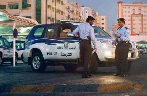 Un policía del emirato de Sharjah.