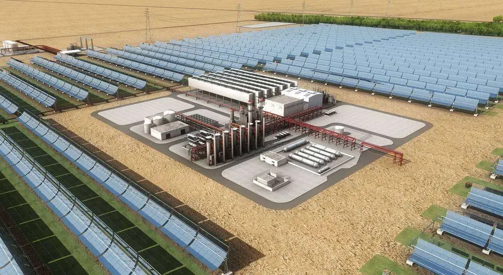 Imagen de una planta solar de Abengoa.