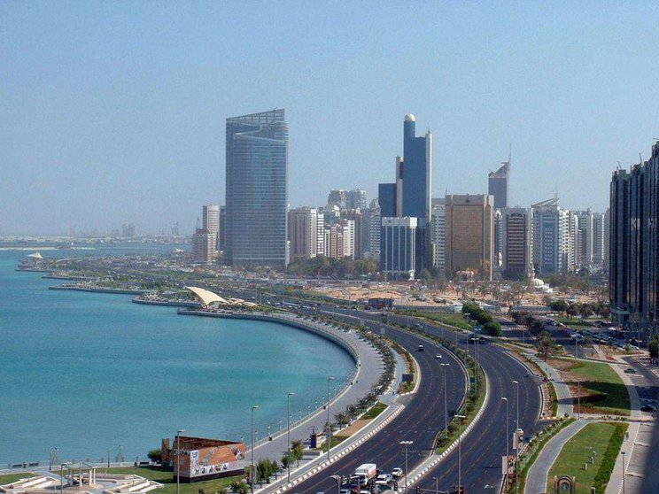Una imagen de la Corniche de Abu Dhabi.