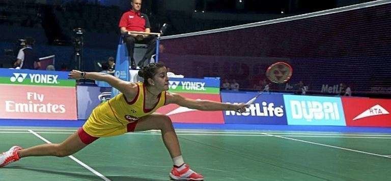 Carolina Marín en el Superseries de badminton de Dubai.