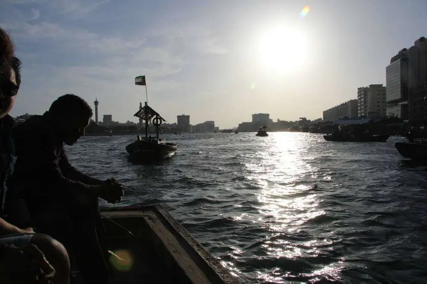 El Creek en Dubai durante un atardecer. (EL CORREO DEL GOLFO)