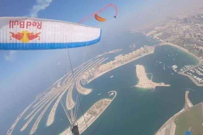 Vistas de Horacio Llorens desde el parapente. (Red Bull)