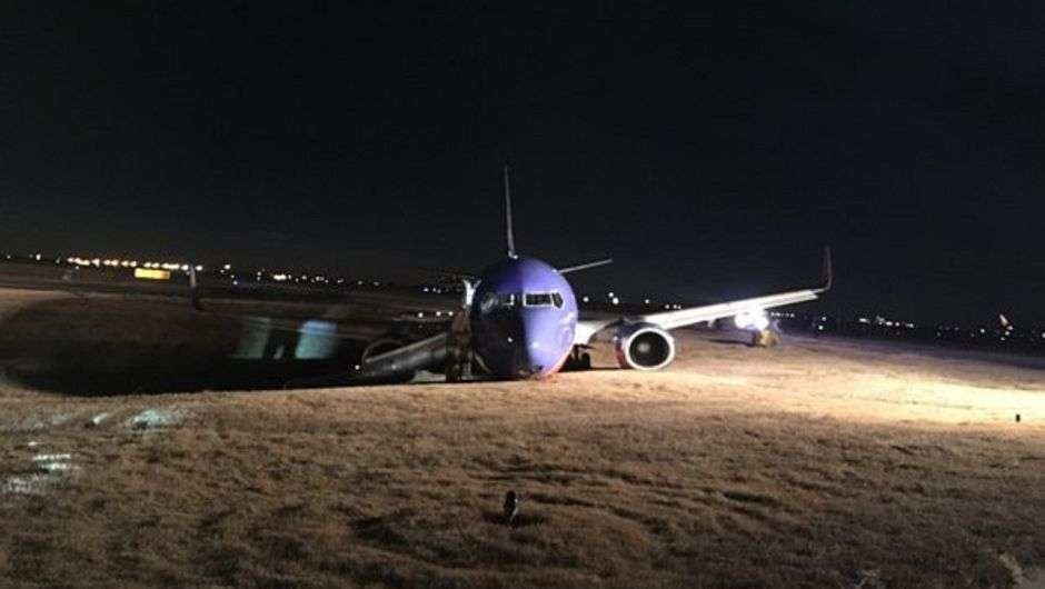 El avión de Southwest Airlines que se salió de la pista.