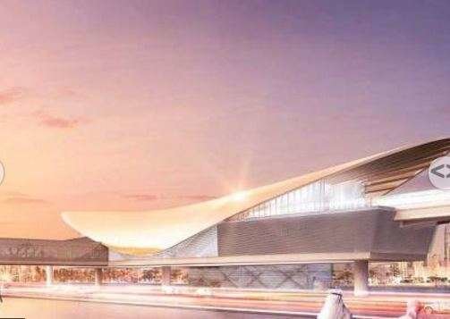 Estación de metro futurista para la Expo 2020 de Dubai.