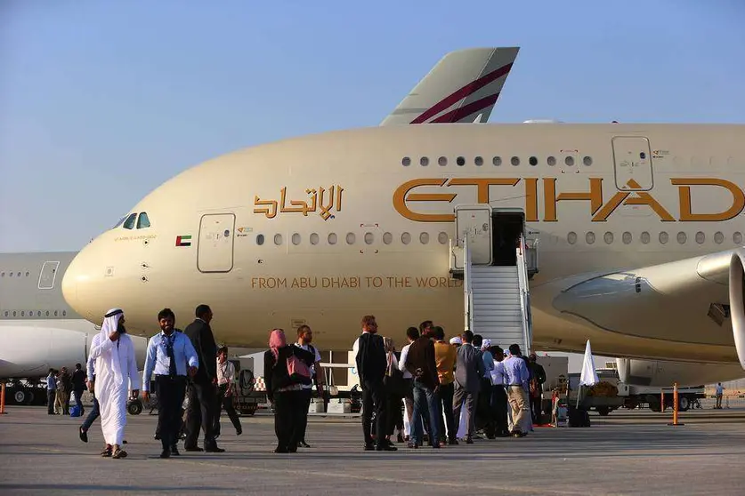 Un A380 de Etihad Airways.