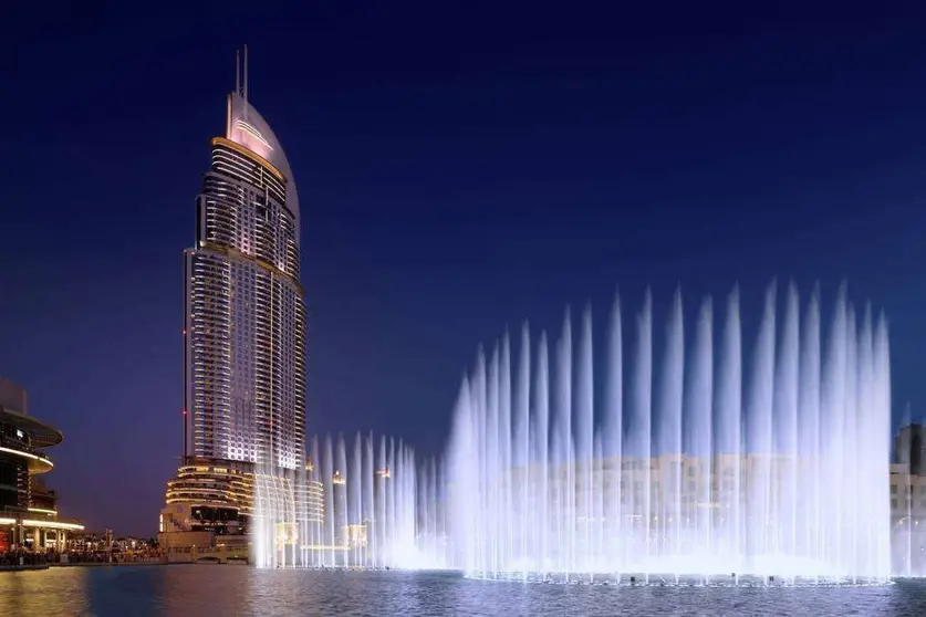 Una imagen del Hotel The Address Downtwn Dubai antes del incendio.
