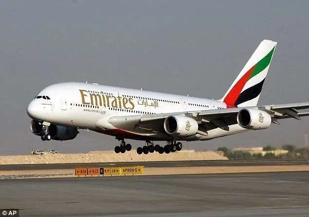 Una imagen de un avión de Emirates Airline.