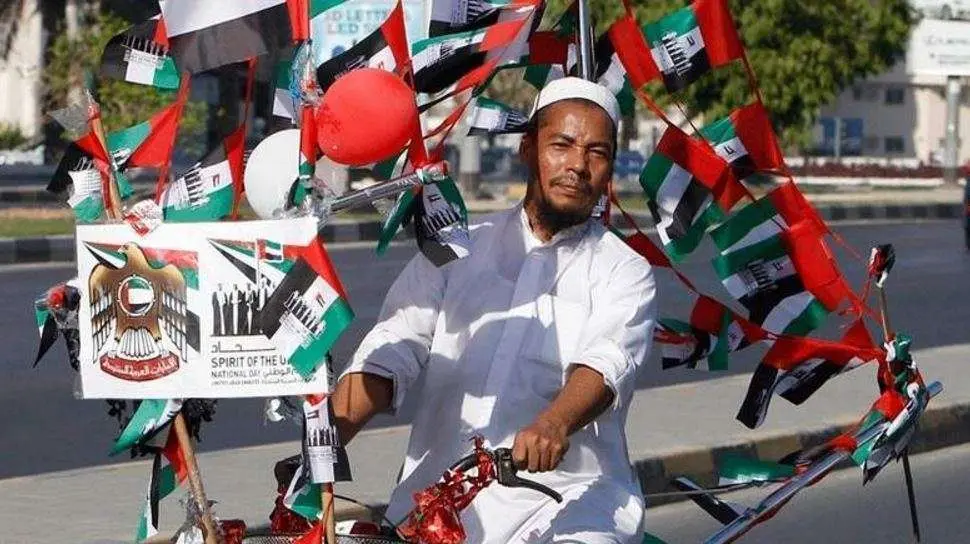 Kamal en su bicicleta el 2 de diciembre.