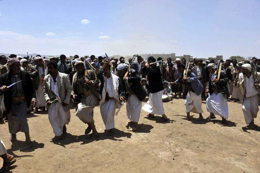 Una imagen de las milicias hutíes en Yemen.