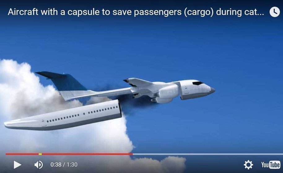 El modelo de avión inventado por el ingeniero ucraniano. (Youtube)
