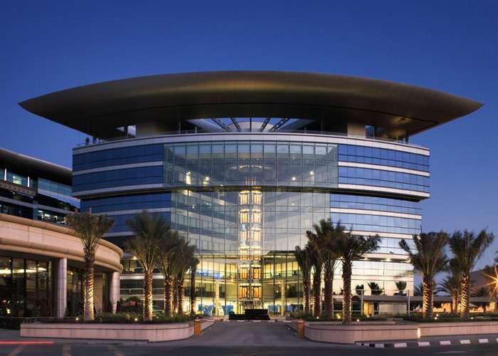 Una imagen de la entrada de la Autoridad de zona libre de los aeropuertos de Dubai.