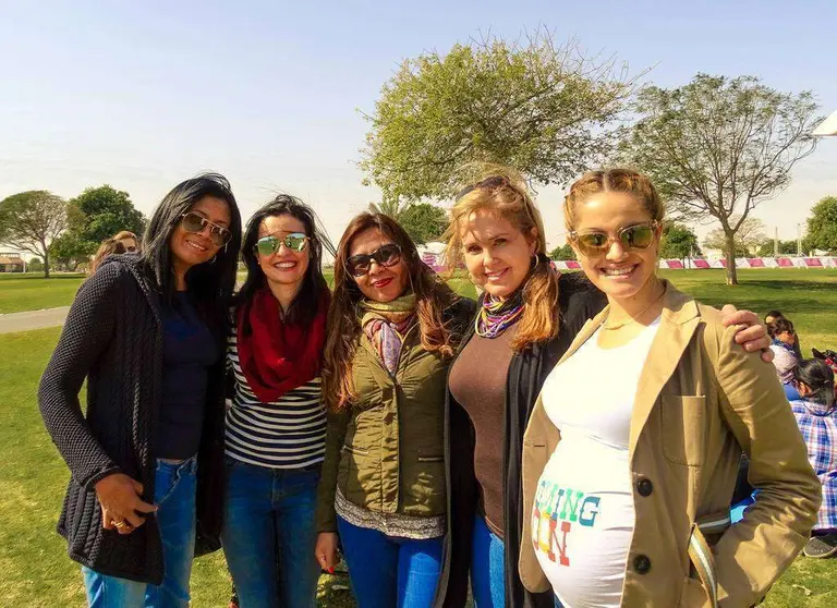 Amigas de Habla Hispana en el Aspire Park de Doha (Qatar). 