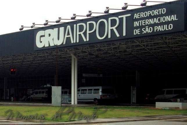 Imagen de la entrada del Aeropuerto de Sao Paulo en Brasil.