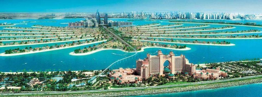Una imagen de The Palm Jumeirah de Dubai.
