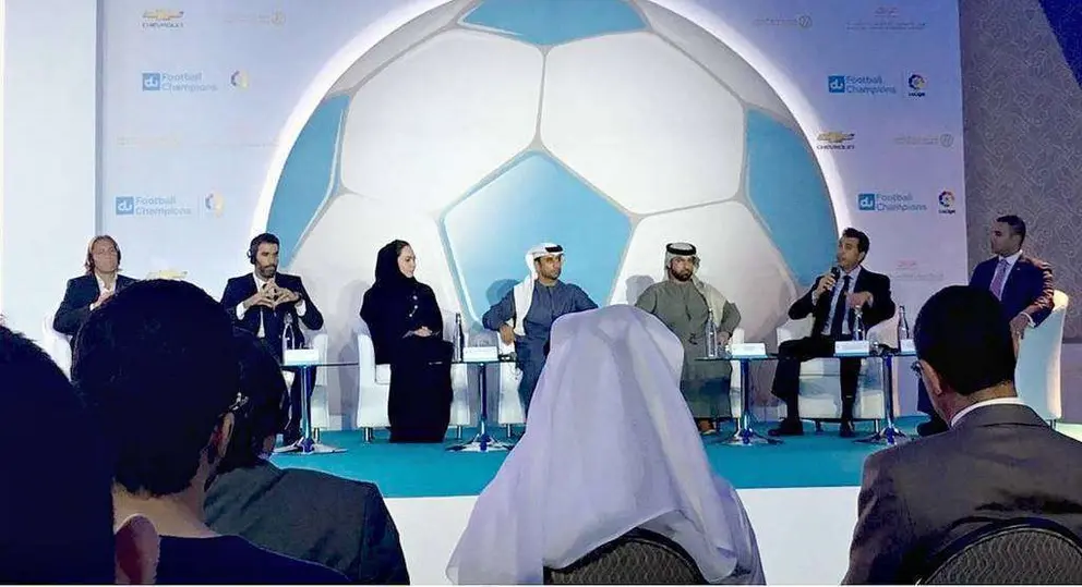 Participantes en la presentación del primer Centro de Alto Rendimiento en Dubai impulsado en LaLiga. (LaLiga) 