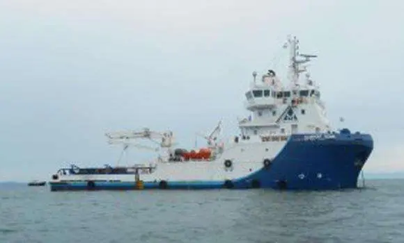 Una imagen de un barco confiscado que salió del puerto iraní de Bandar Abbas.