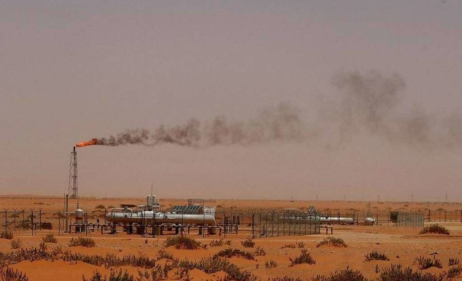 La zona rica en petróleo de Khouris a 160 kms al este de la capital saudí, Riad.