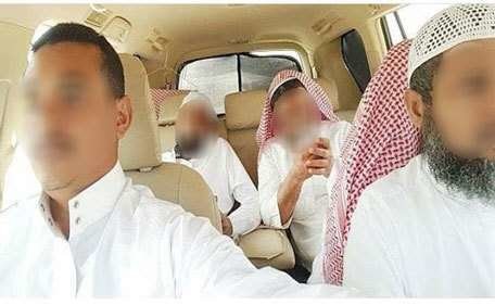El último selfie de los cuatro profesores saudíes.