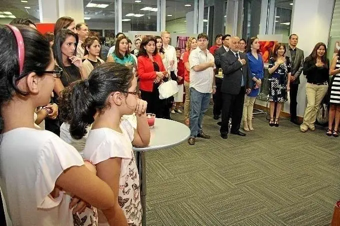 Celebración del Día Nacional de Perú en Emiratos Árabes en 2015. (EL CORREO)