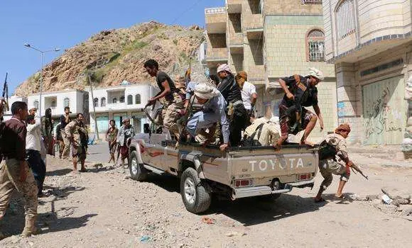 Rebeldes hutíes en Yemen.