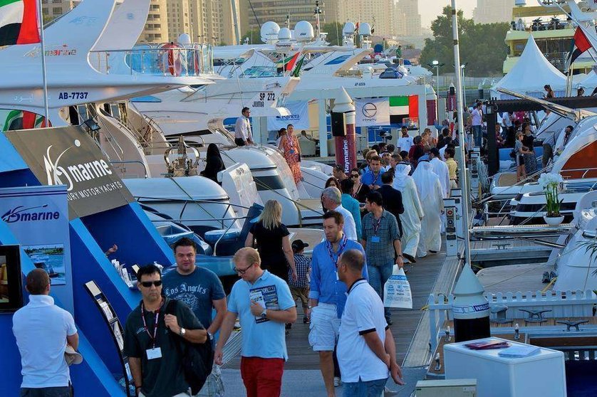 Imagen de una edición de la Dubai International Boat Show. 