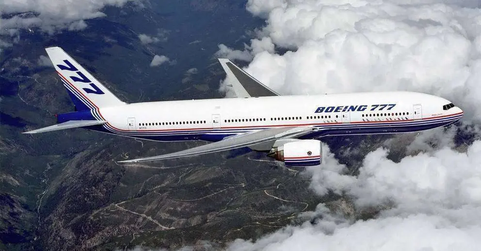 Imagen de un Boeing 777-200.