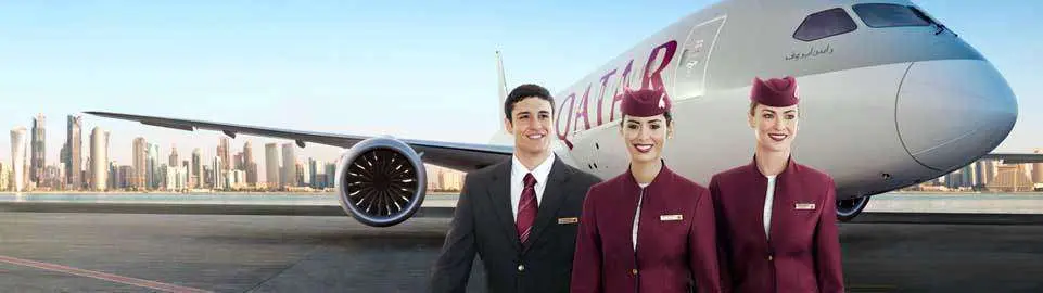 Tripulación de Cabina de Qatar Airways.