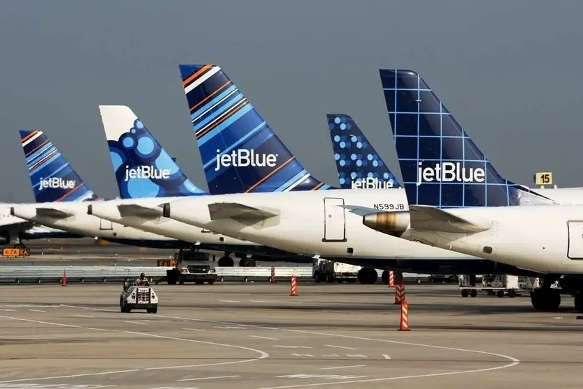 Un avión de la compañía JetBlue.