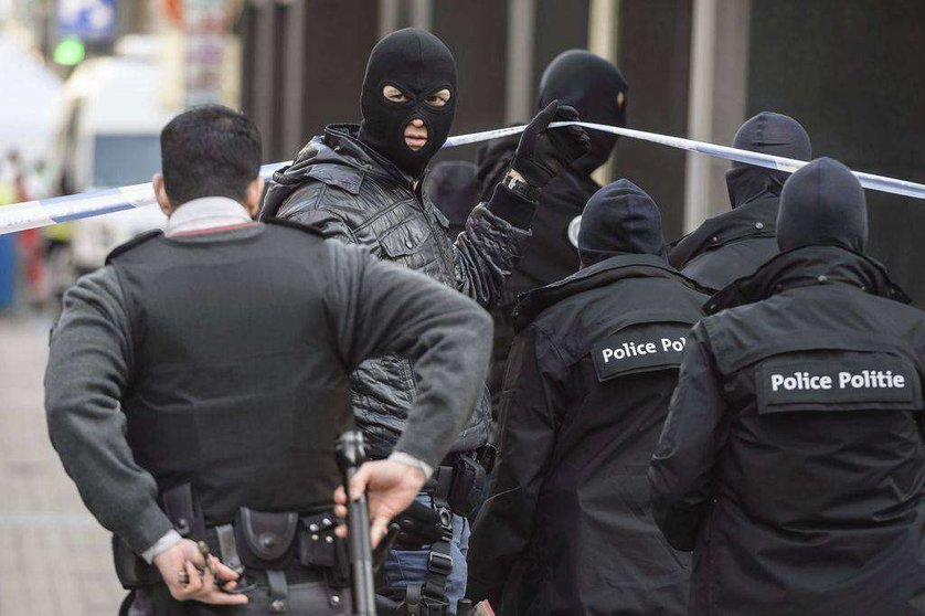 Operación policial en Bruselas. (EFE)