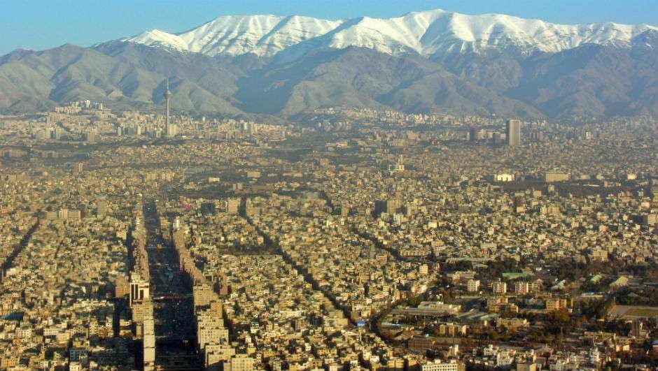 Perspectiva de Teherán, la capital de la República Islámica de Irán.