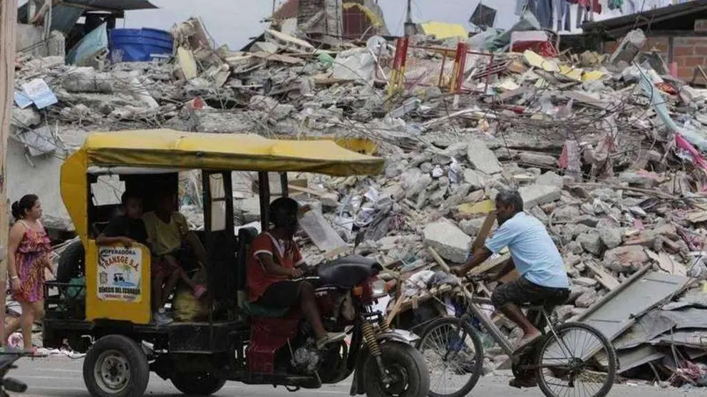 Una imagen de Ecuador después del terremoto.