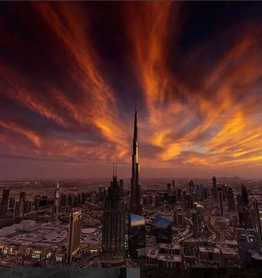 Perspectiva del centro de Dubai.