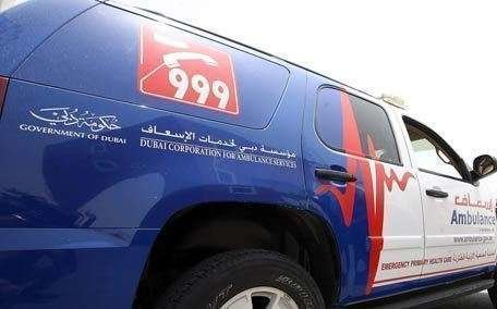 Imagen de una ambulancia de Dubai.