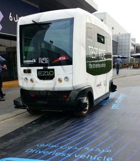Una imagen del vehículo sin conductor de Dubai.