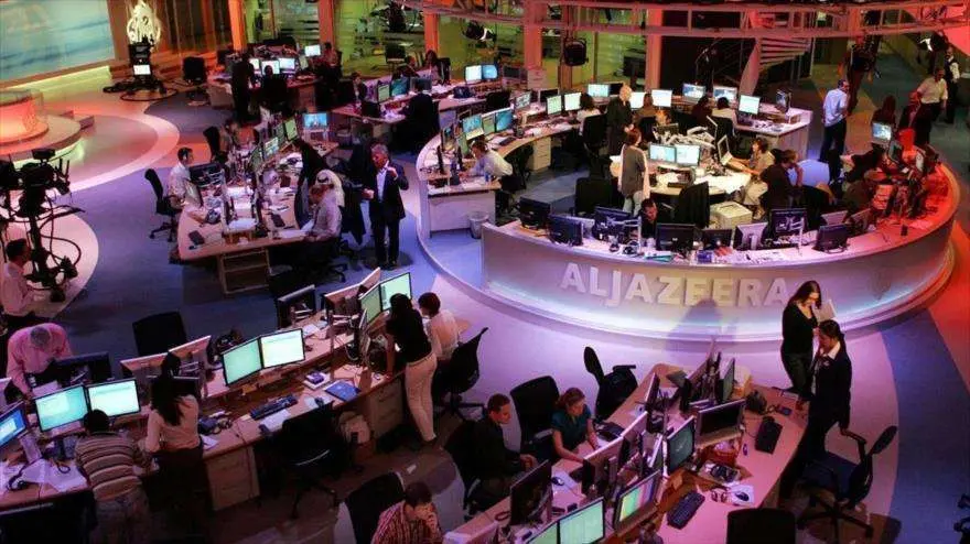 Un estudio de la cadena de televisión de Qatar Al Jazeera.