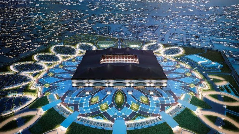  Una imagen del estadio Al Bayt en Al Khor, en Qatar.