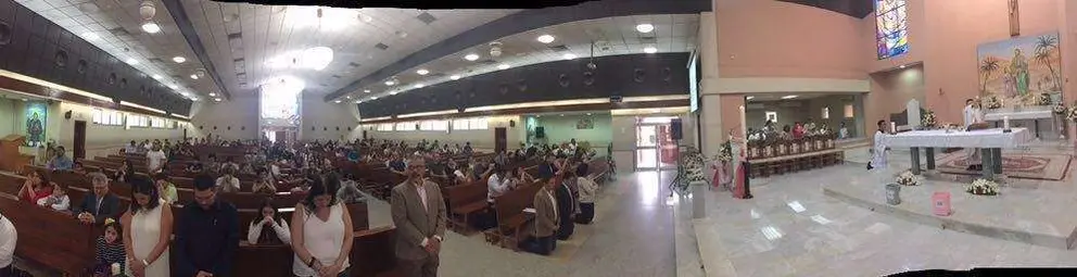 Un momento de la Eucaristía celebrada por los países hispanos en Abu Dhabi.