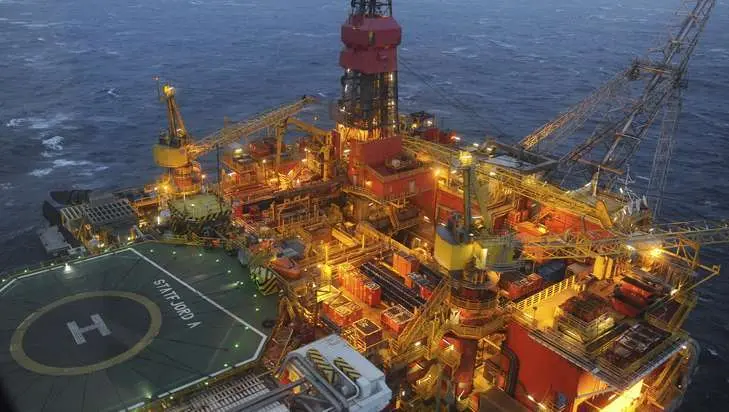 Una plataforma de la empresa noruega Statoil.