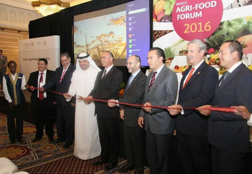 Momento de la inauguración del Foro 'México Agri Food 2016' en Dubai. (EL CORREO)