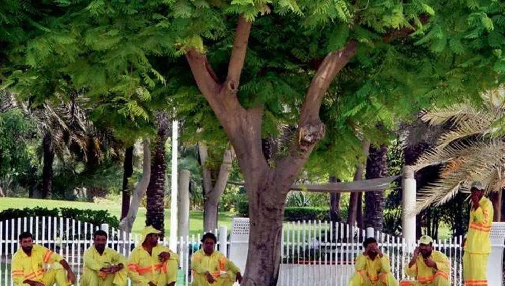 Obreros que trabajen al aire libre deben descansar al mediodía en EAU.