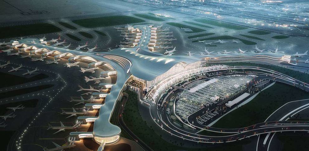 Imagen de la Terminal del nuevo Aeropuerto de Abu Dhabi.