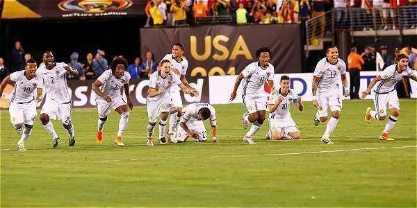 La selección colombiana que ganó a Perú.