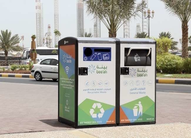 Uno de los nuevos contenedores inteligentes instalados en Sharjah.
