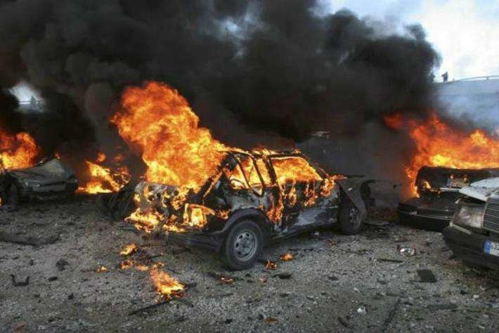 Una imagen suministrada de internet de una explosión de un coche.