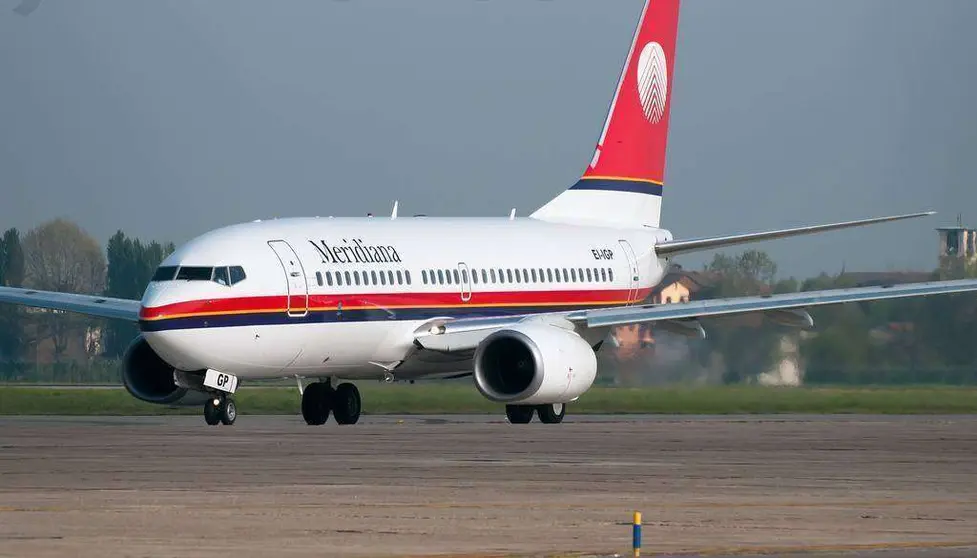 Un avión de la compañía italiana Meridiana. (Meridiana)