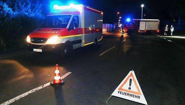 Ambulancias en el lugar del ataque a un tren de Alemania (AFP)