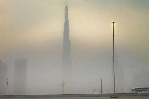 Una tormenta de arena sobre Dubai.