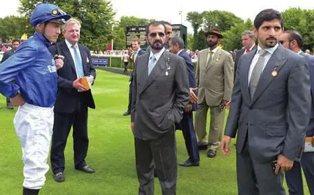 El jeque al Maktoum durante la celebración de la Goodwood.