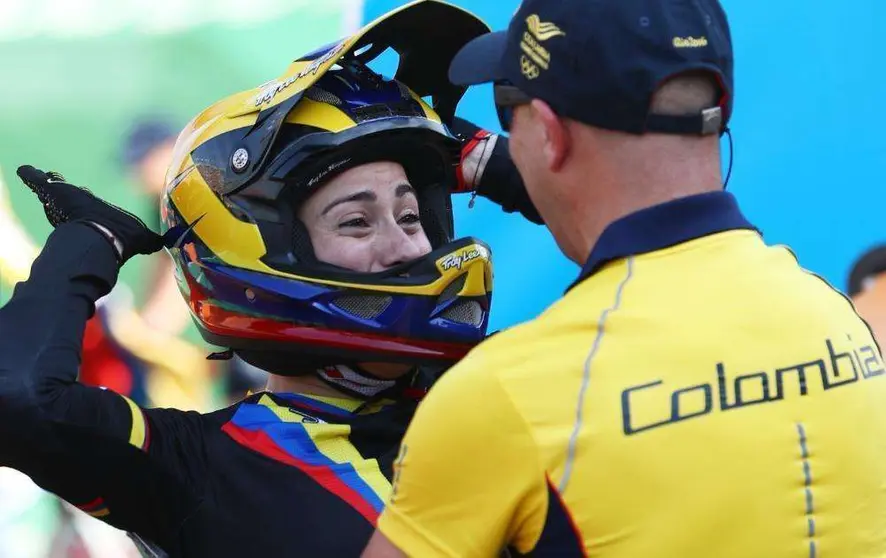 Mariana Pajón, tras ganar la medalla de oro. (www.rio2016.com)